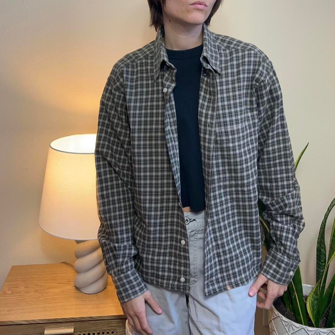 Plaid Cropped Button Up