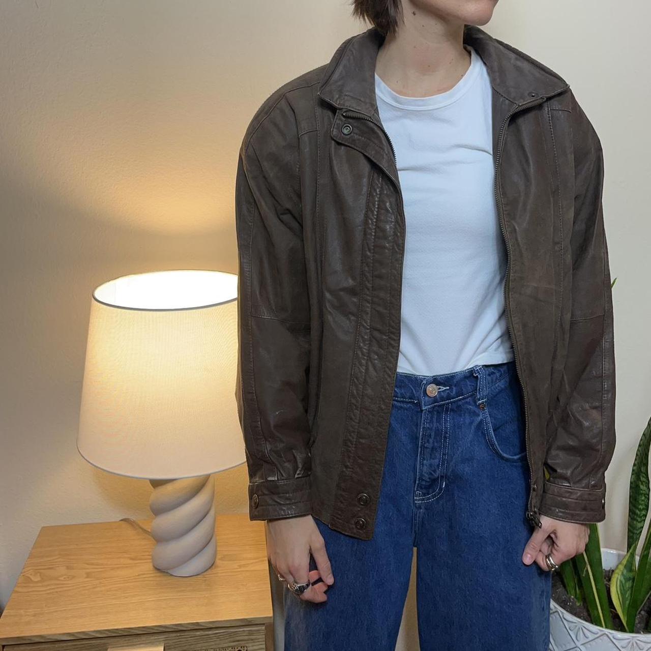 90s Brown Leather Jacket